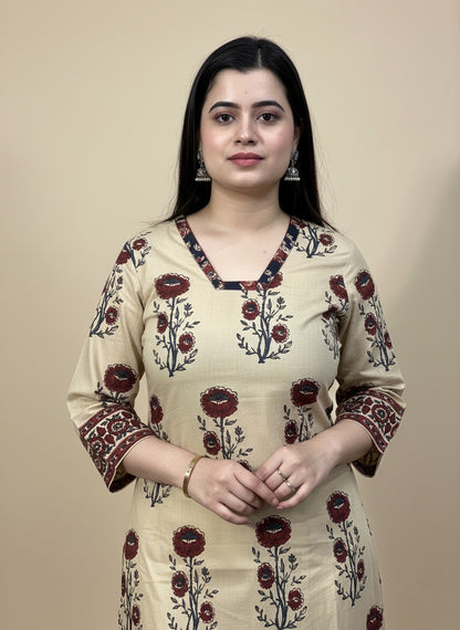 Airy Cotton Kurti for women red