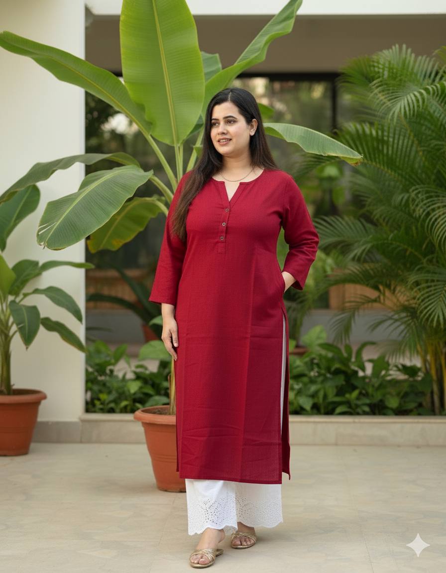 Airy Linen Long Kurta