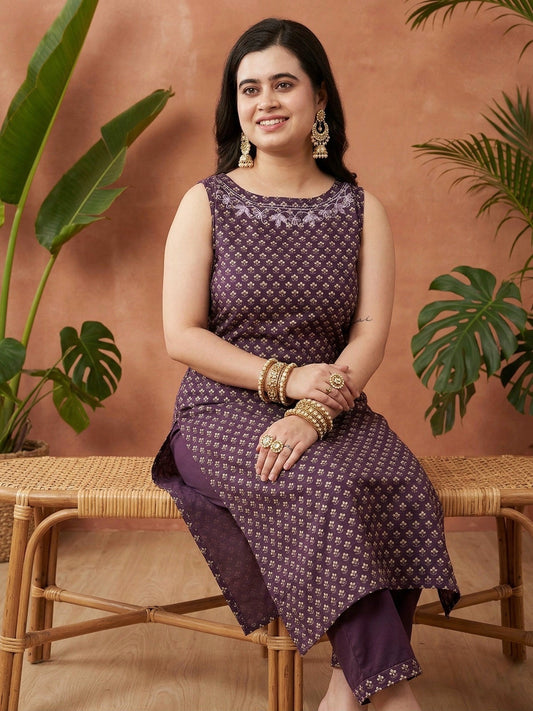 Bani Sleeveless Cotton Kurta set