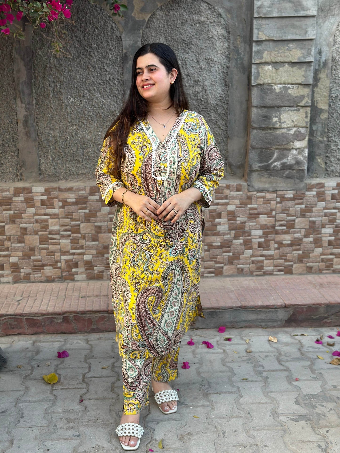 Cotton kalamkari kurta set for women - Vijay Laxmi