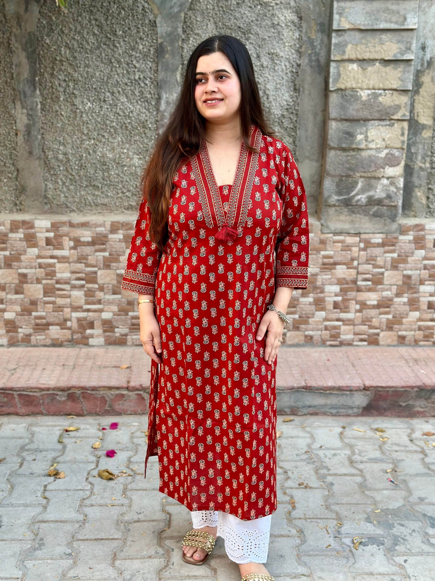 Airy Cotton Kurti Bagru - Vijay Laxmi