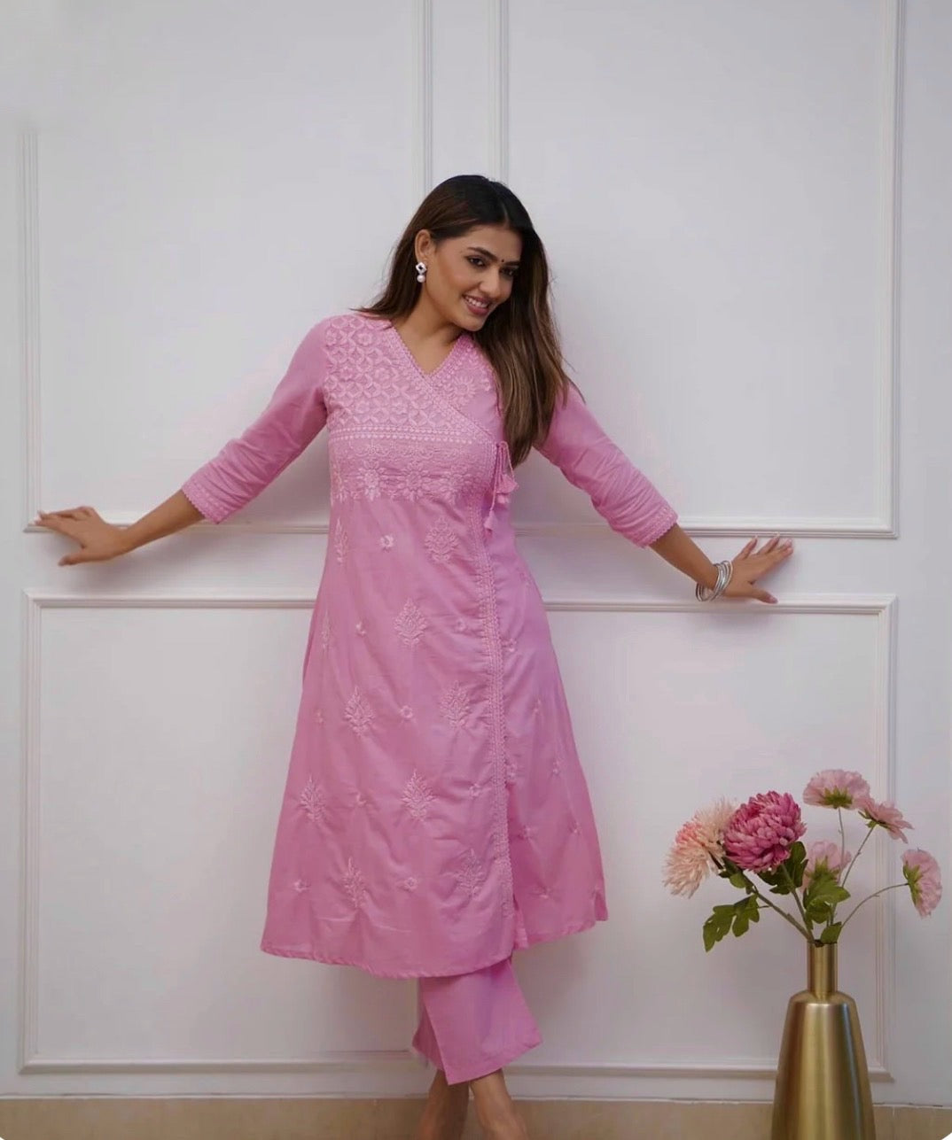 Cotton Chikankari kurta Set