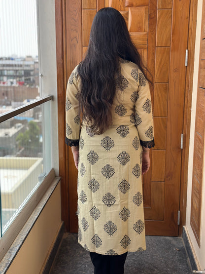 Gulmohar Cotton kurti for women block print