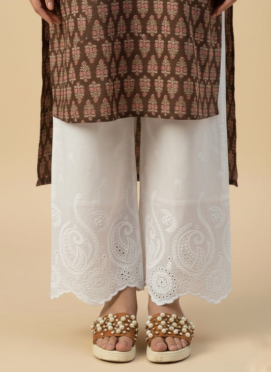 Cotton chikankari hakuba pants