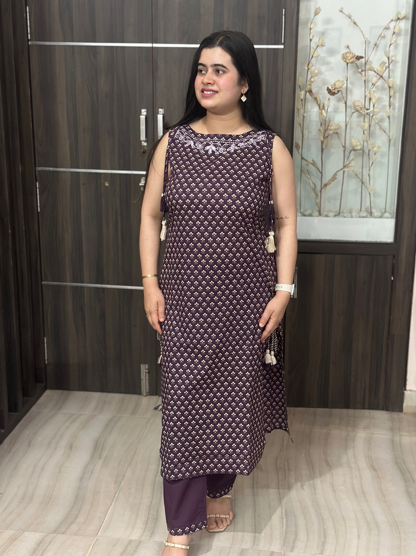 Bani Sleeveless Cotton Kurta set