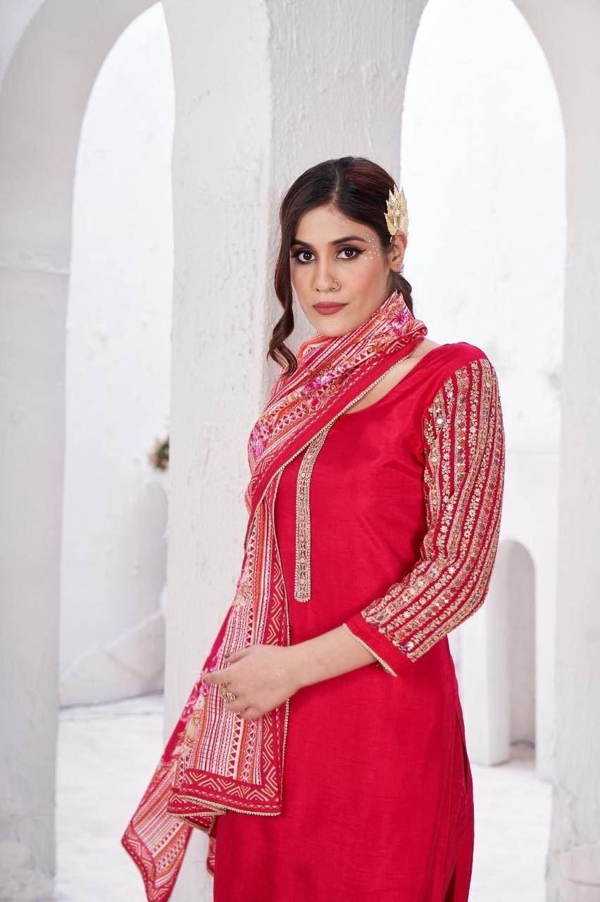 Maharani Crepe Suit - Vijay Laxmi