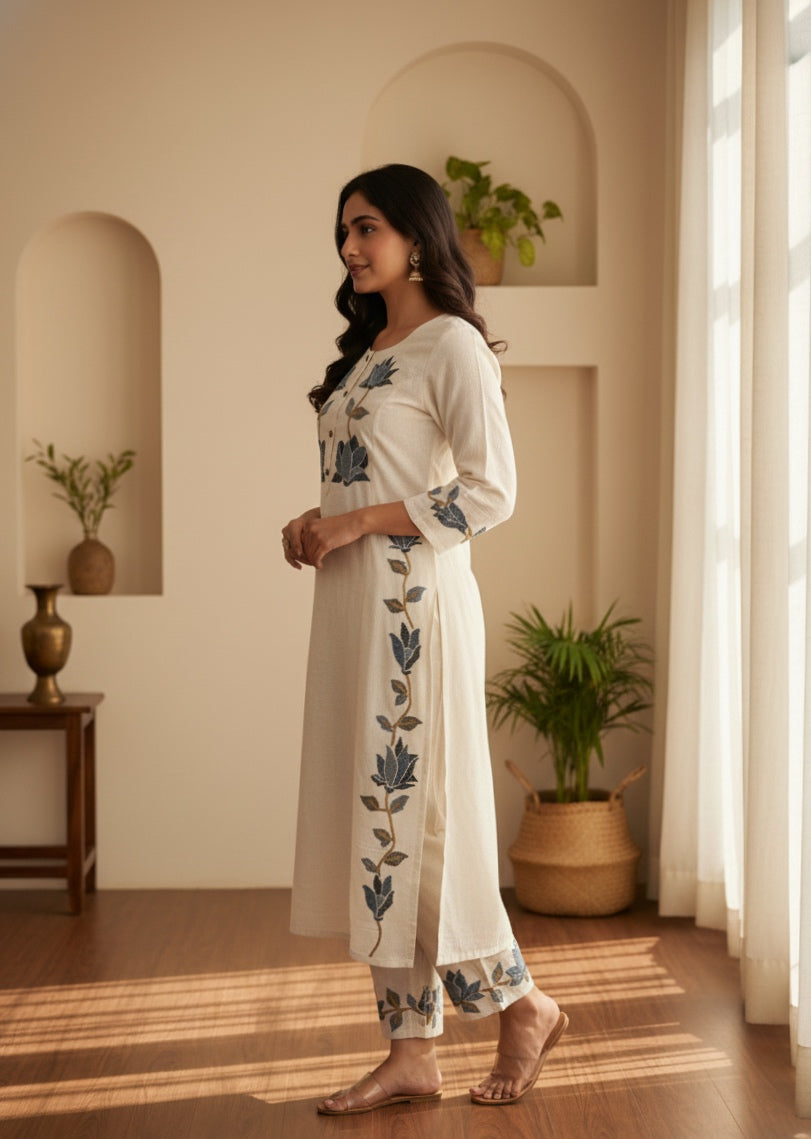 Pure cotton kurta set with pants