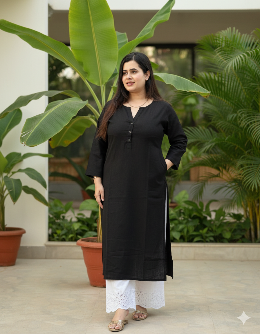 Airy Linen Long Kurta