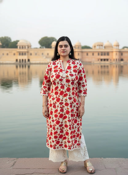 Airy Cotton Kurti for women floral