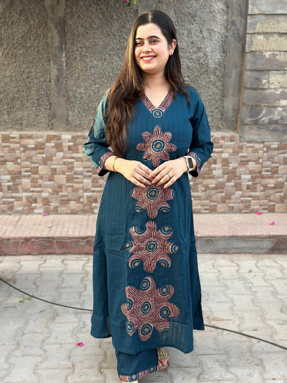 Ajrakh Cotton kurta Set - Vijay Laxmi