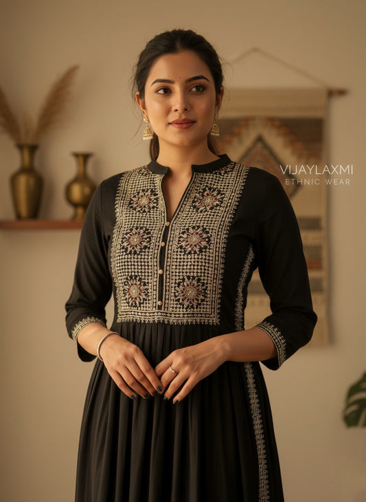 Naira cut Kurti D5 Black