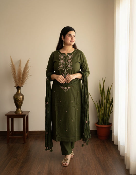 Cotton kurta set for women with dupatta