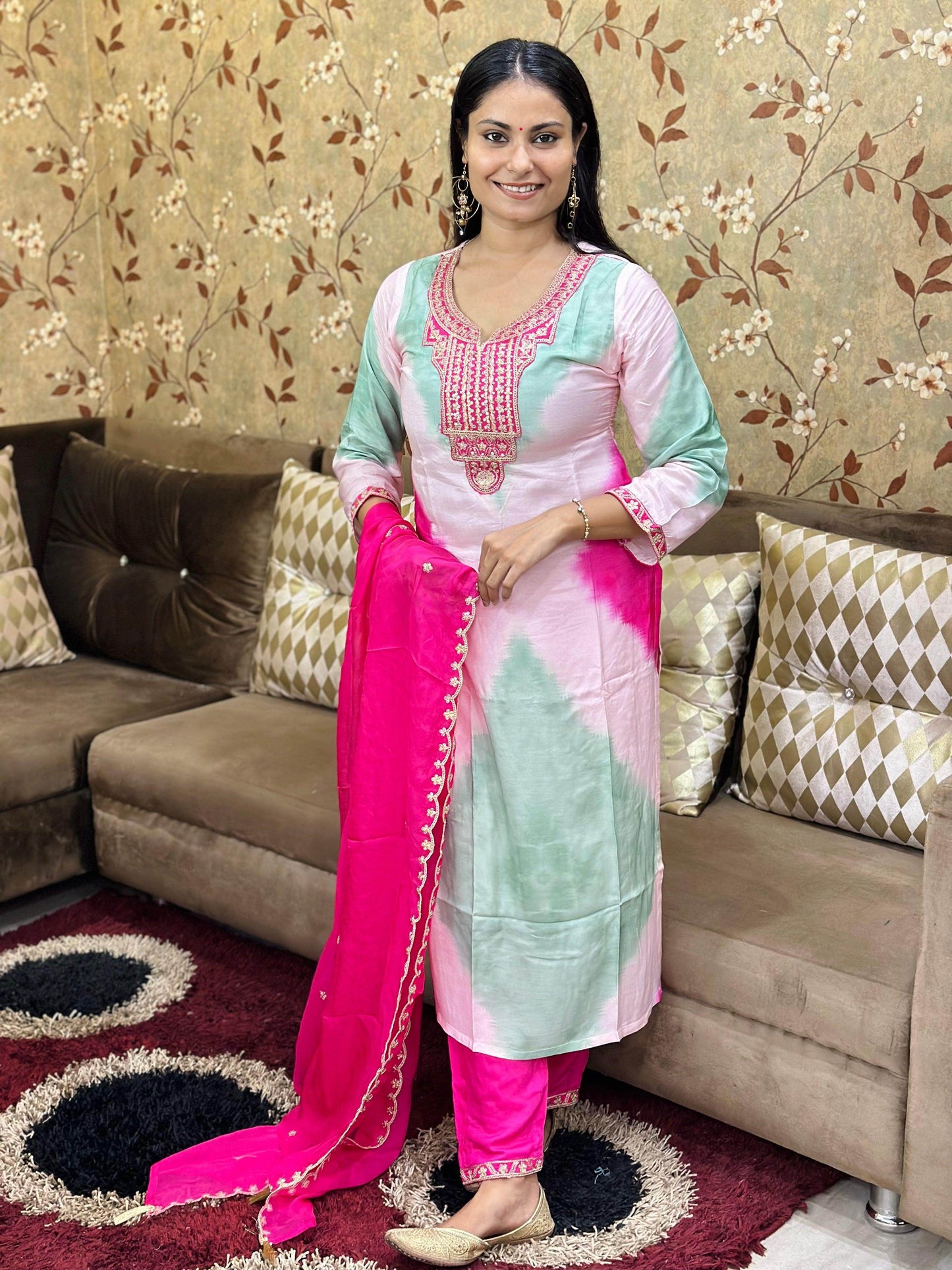 Pure Viscose Soft Silk Suit - Vijay Laxmi