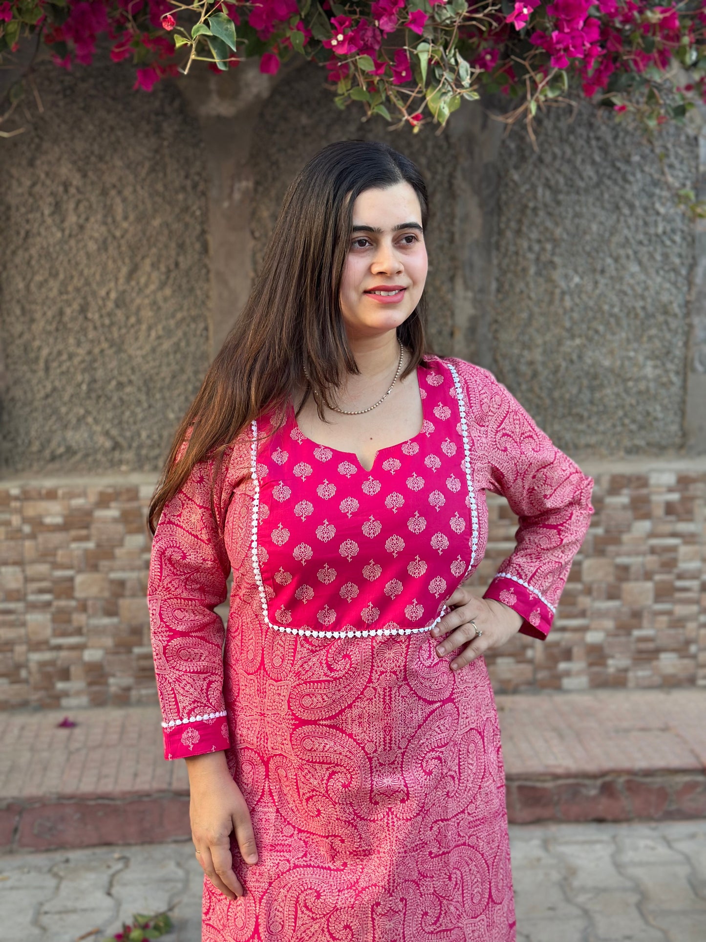 Airy Cotton kalamkari kurti for women rani