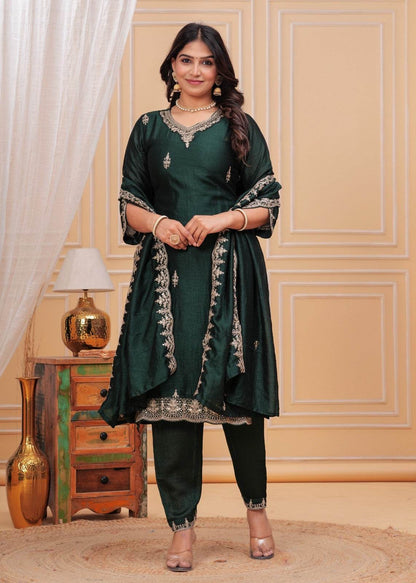 Maharani Dola Silk Suit - Vijay Laxmi