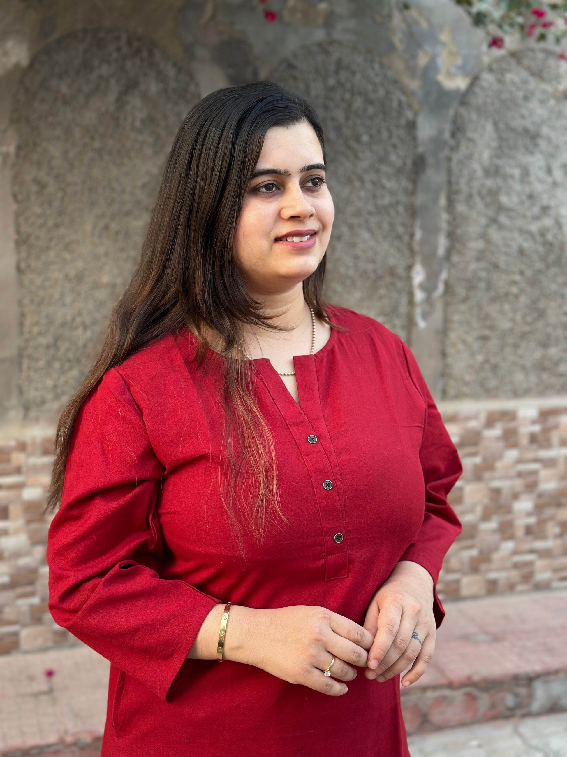 Airy Linen Long Kurta - Vijay Laxmi