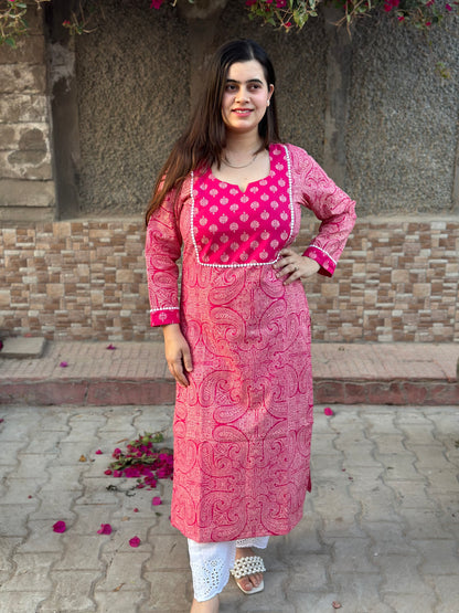 Airy Cotton kalamkari kurti for women rani