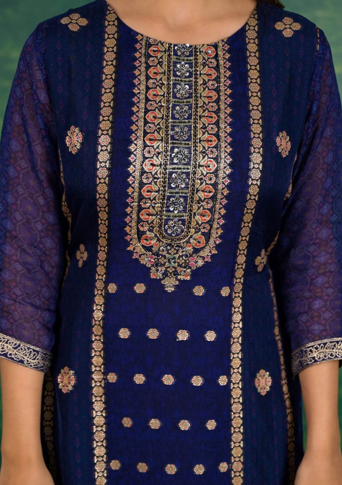 Banarasi Silk Suit Set for Women - Vijay Laxmi