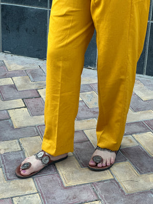 Breathable Yellow Cotton Pants
