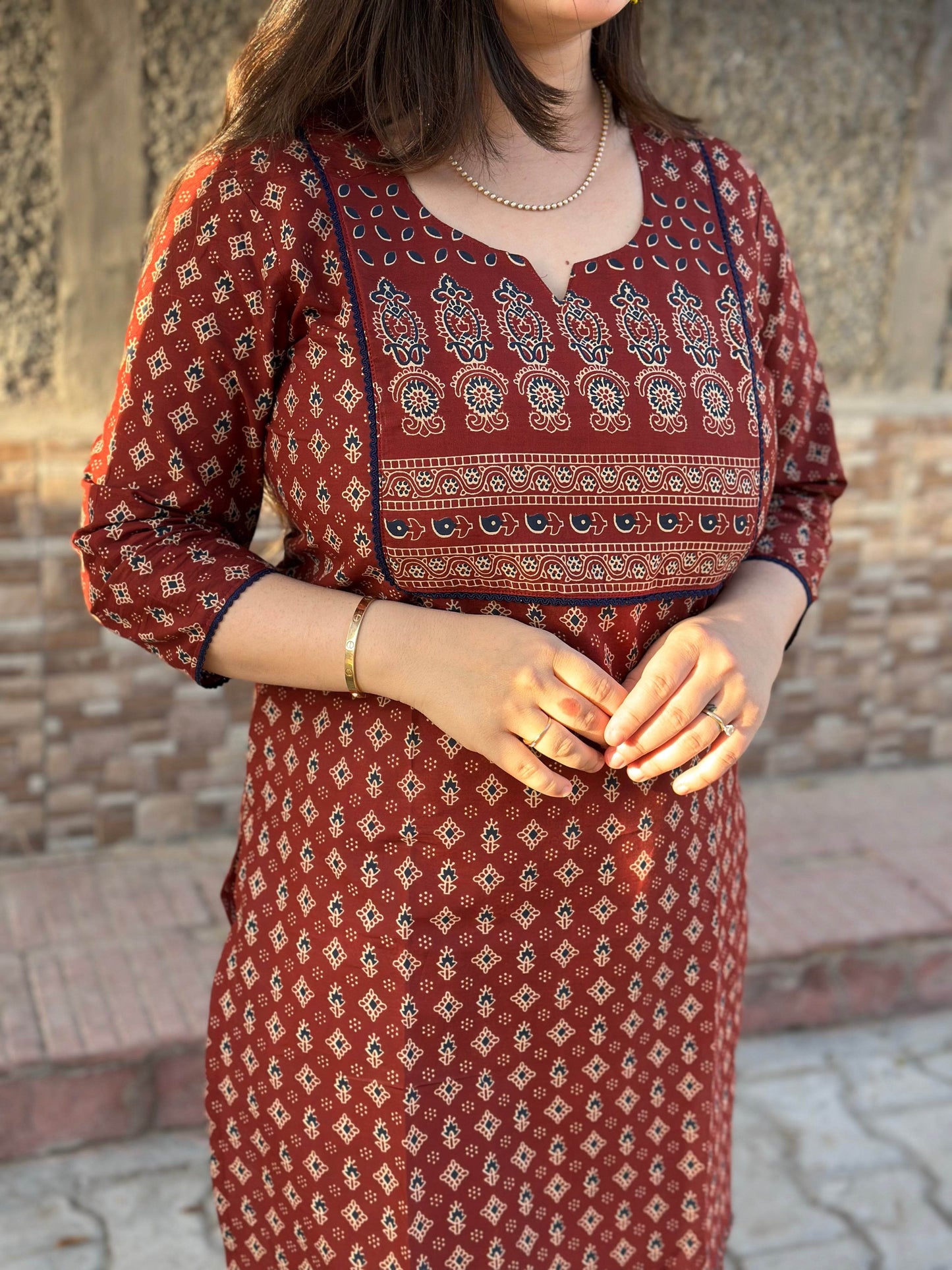 Airy Cotton Arjakh Kurti for women - Vijay Laxmi