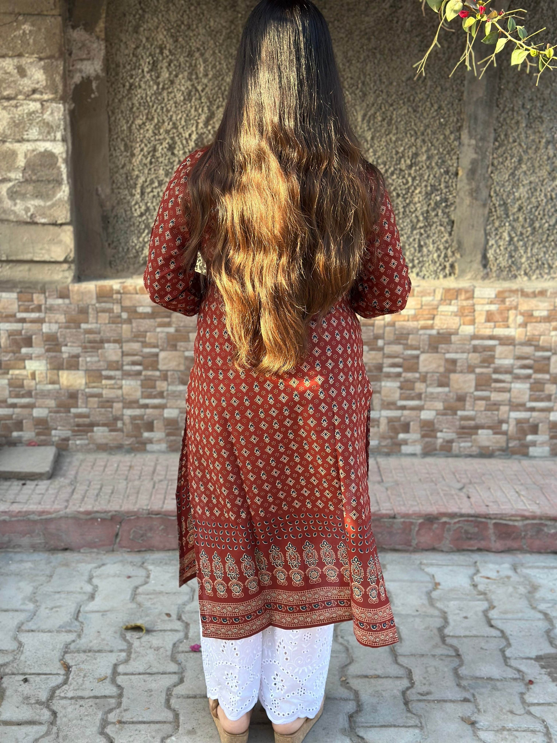 Airy Cotton Arjakh Kurti for women - Vijay Laxmi