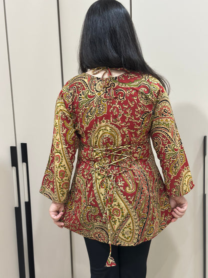 Jasmine short kurti red