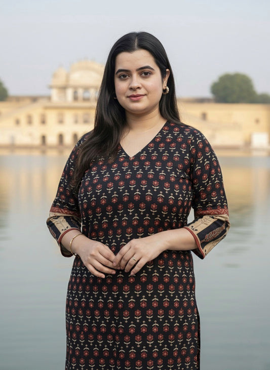 Airy Cotton kalamkari kurti for women