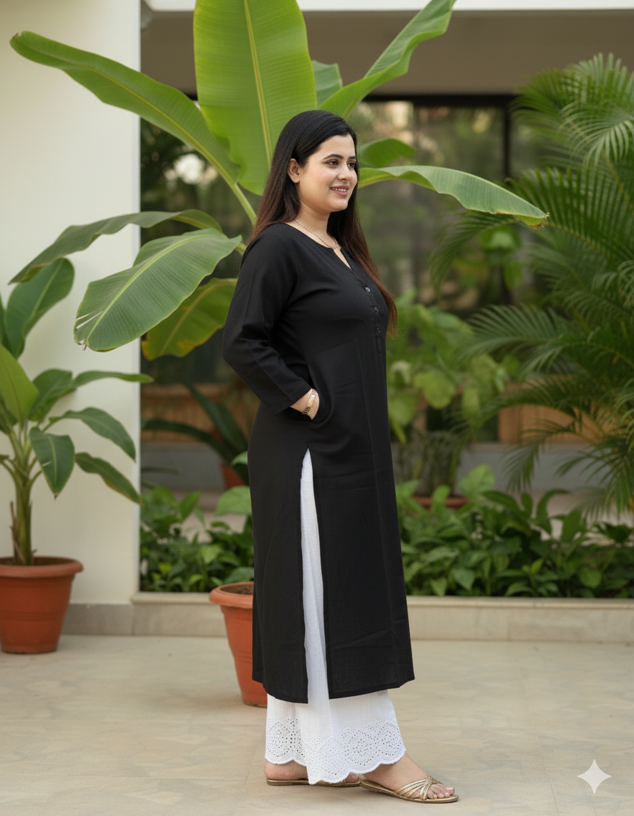 Airy Linen Long Kurta