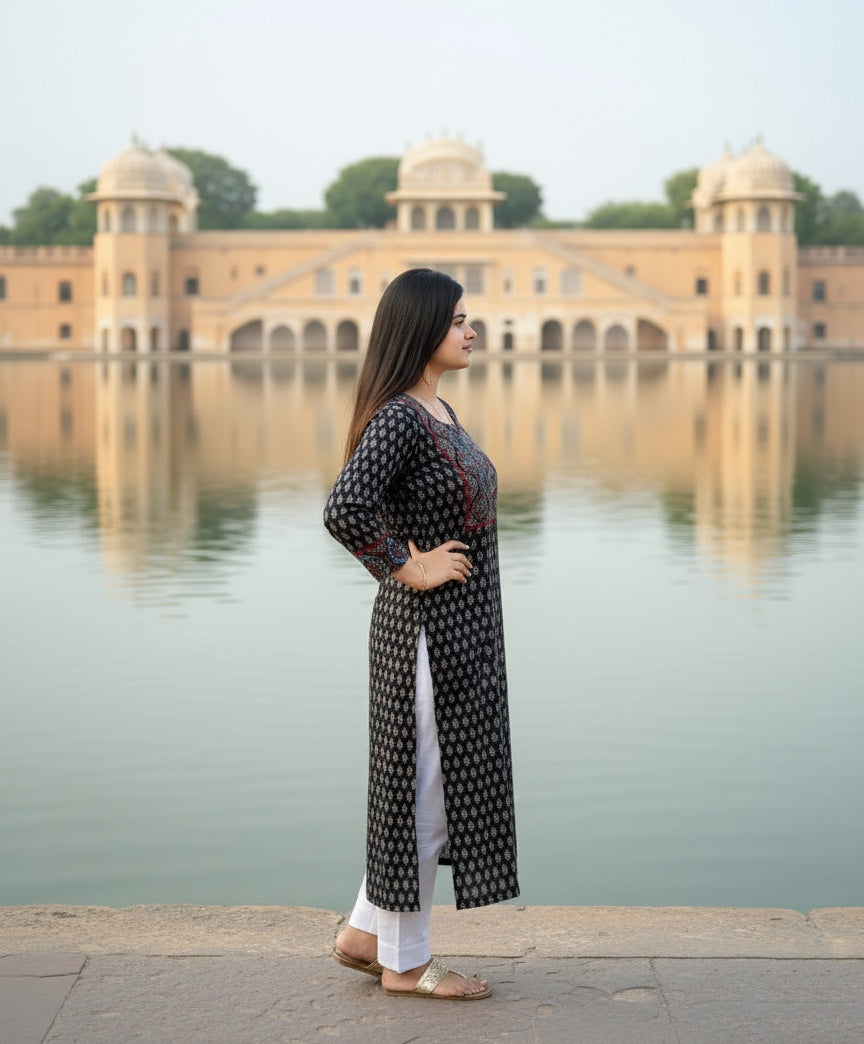 Everyday Cotton kurti - Breathable & Stylish Ajrakh