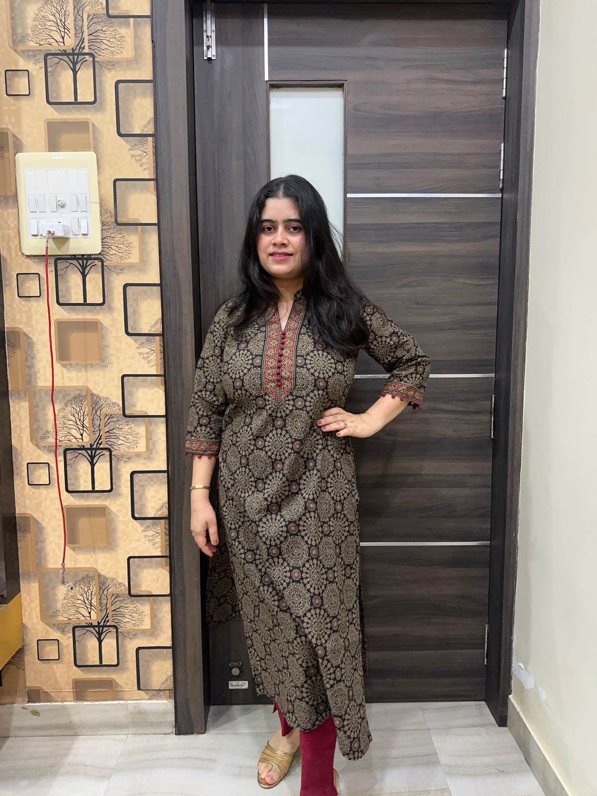 Madhubani Cotton kurta set for women ajrakh
