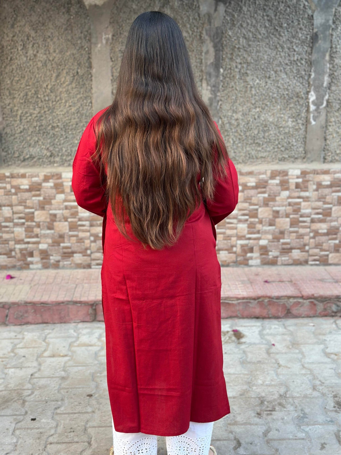 Airy Linen Long Kurta - Vijay Laxmi