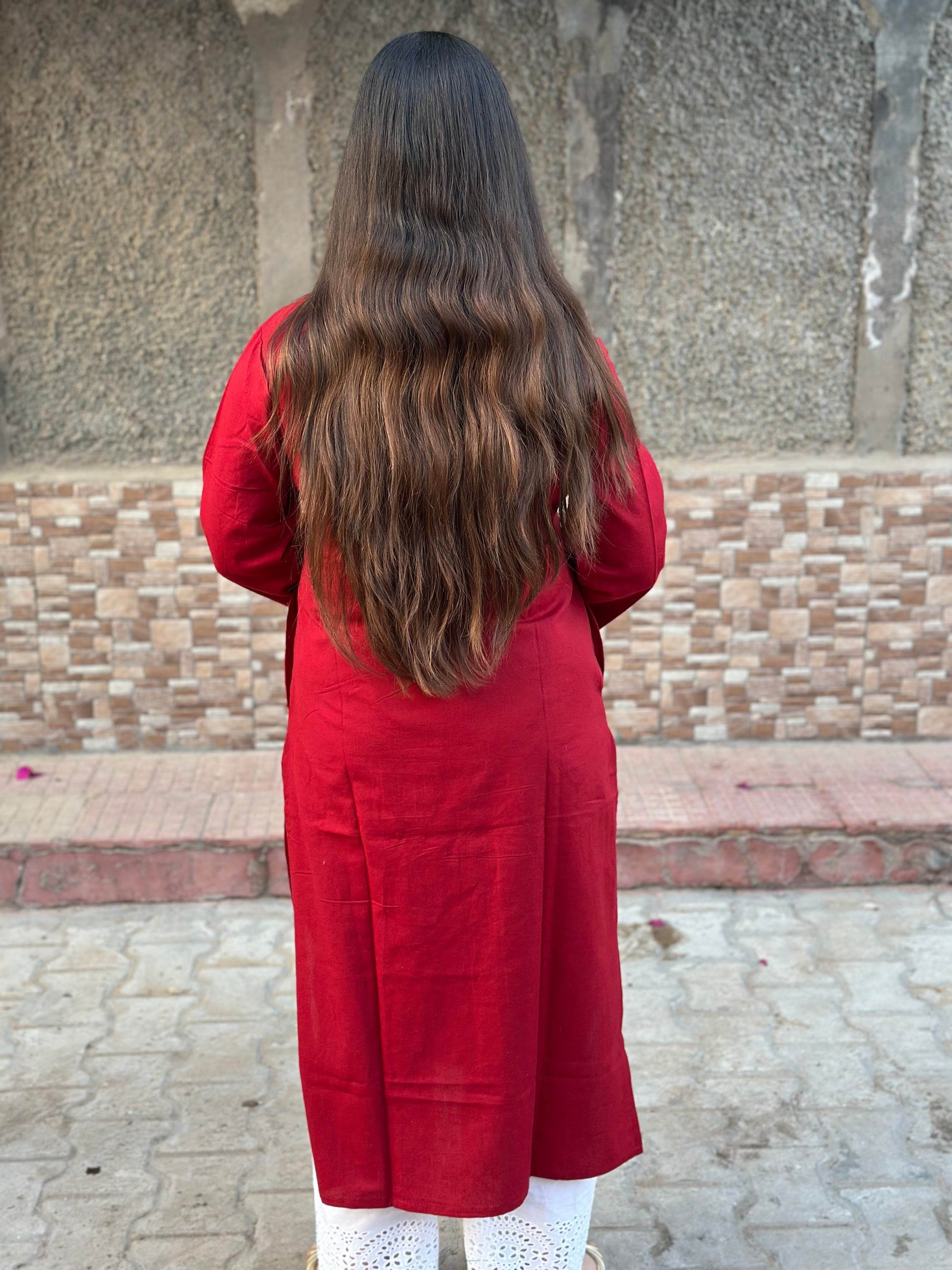 Airy Linen Long Kurta - Vijay Laxmi