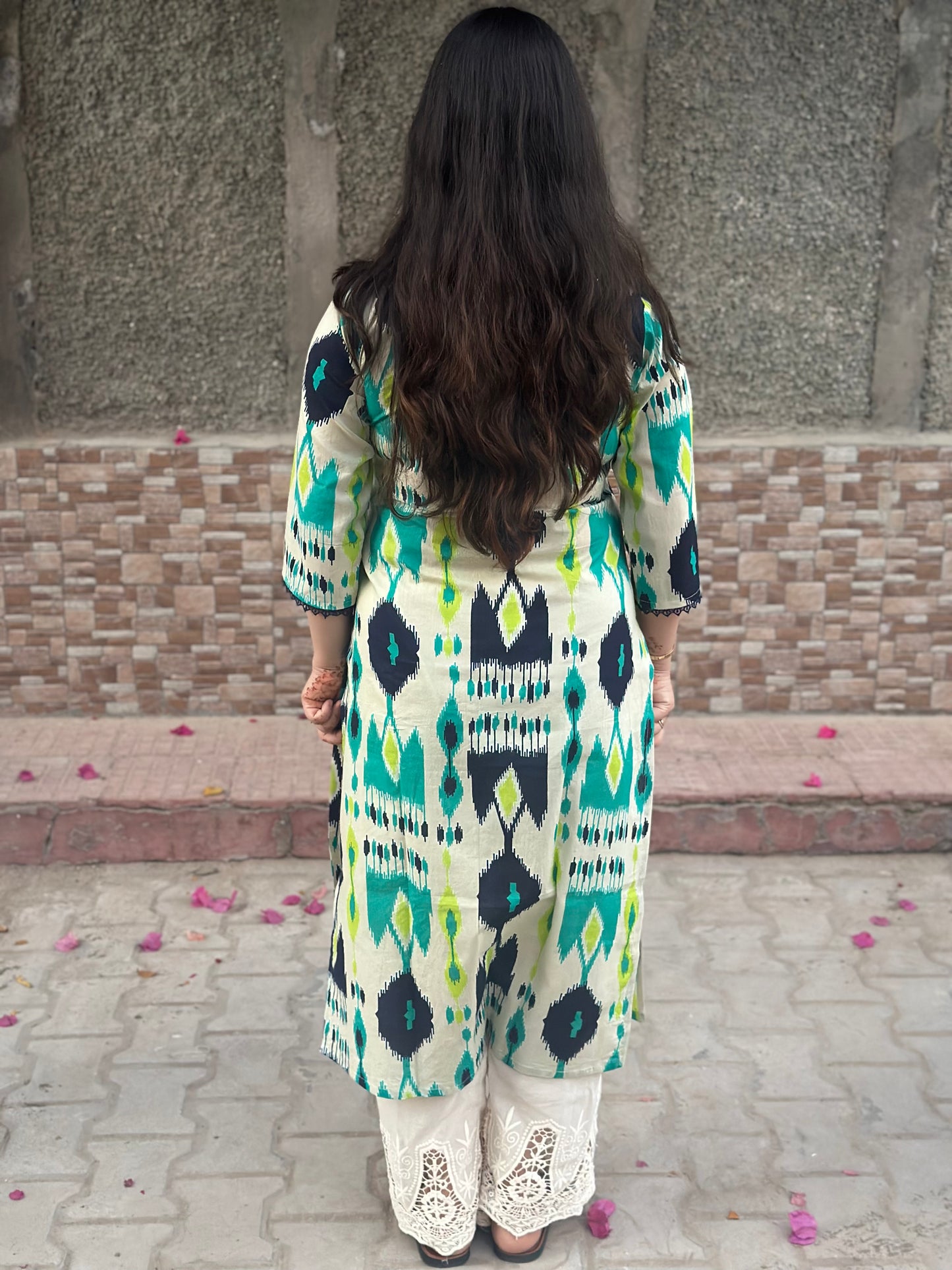 Airy Cotton Kurti for women ikkat