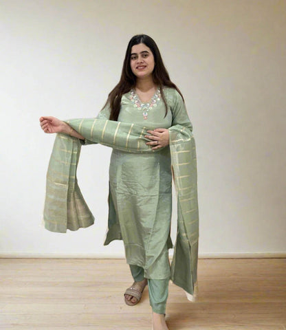 Shimmer Silk suit For Women - Vijay Laxmi