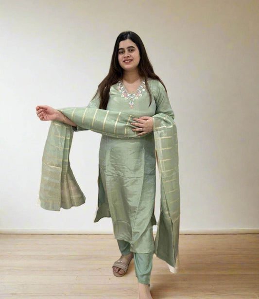 Shimmer Silk suit For Women - Vijay Laxmi