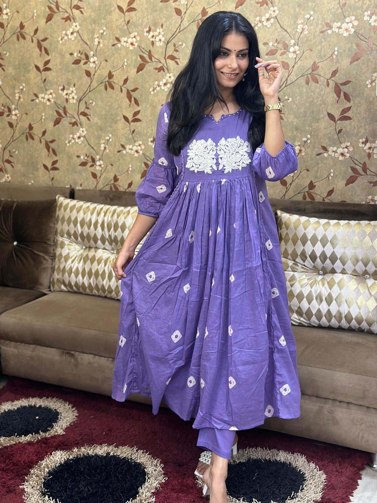 Premium Mul Cotton Kurta Set For Women  GRC  LIL