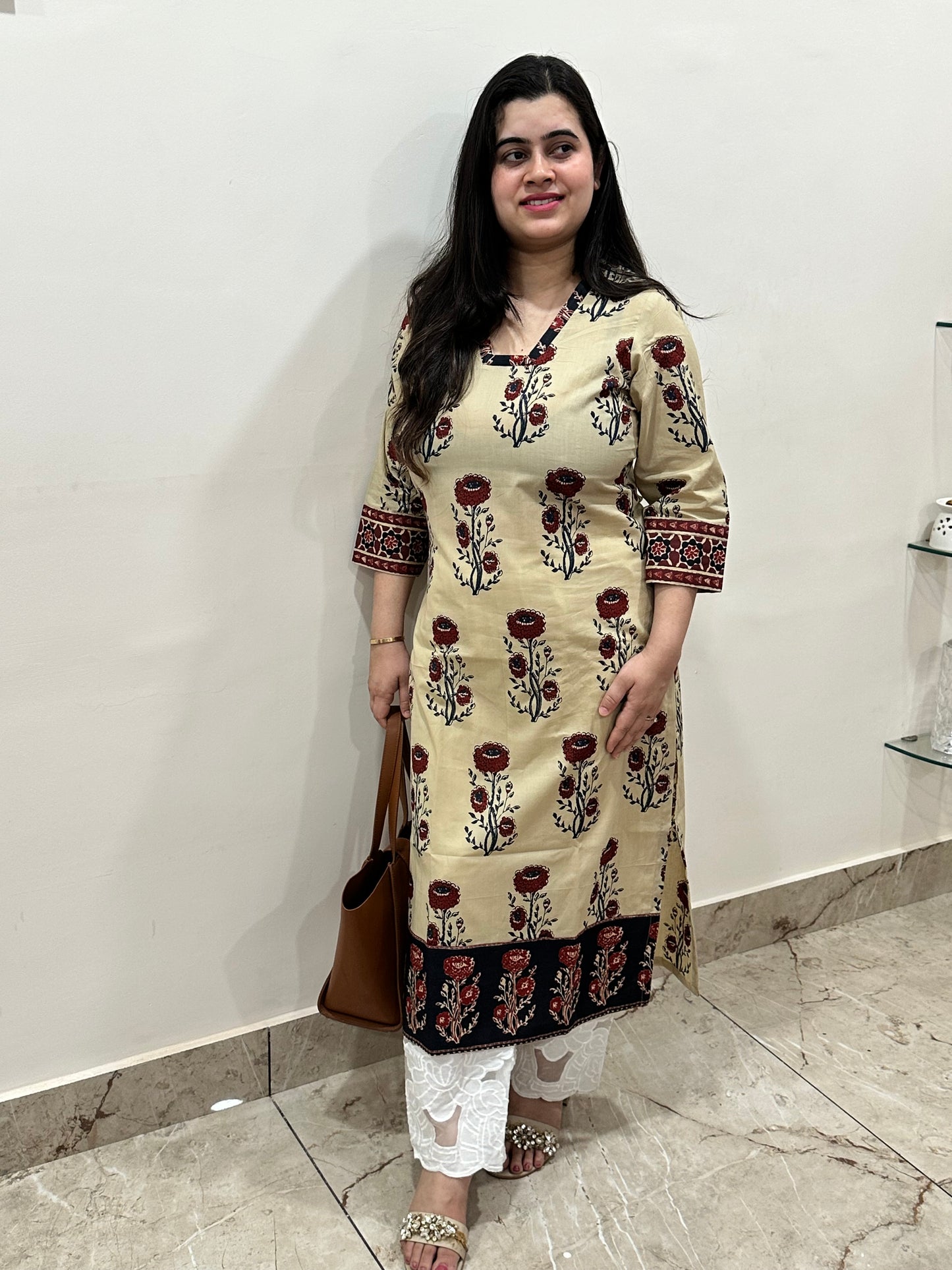 Airy Cotton Kurti for women red