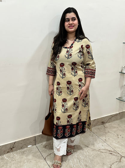 Airy Cotton Kurti for women red