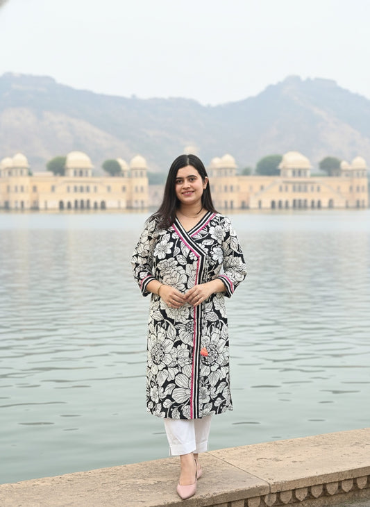 Airy Cotton Kurti for women black