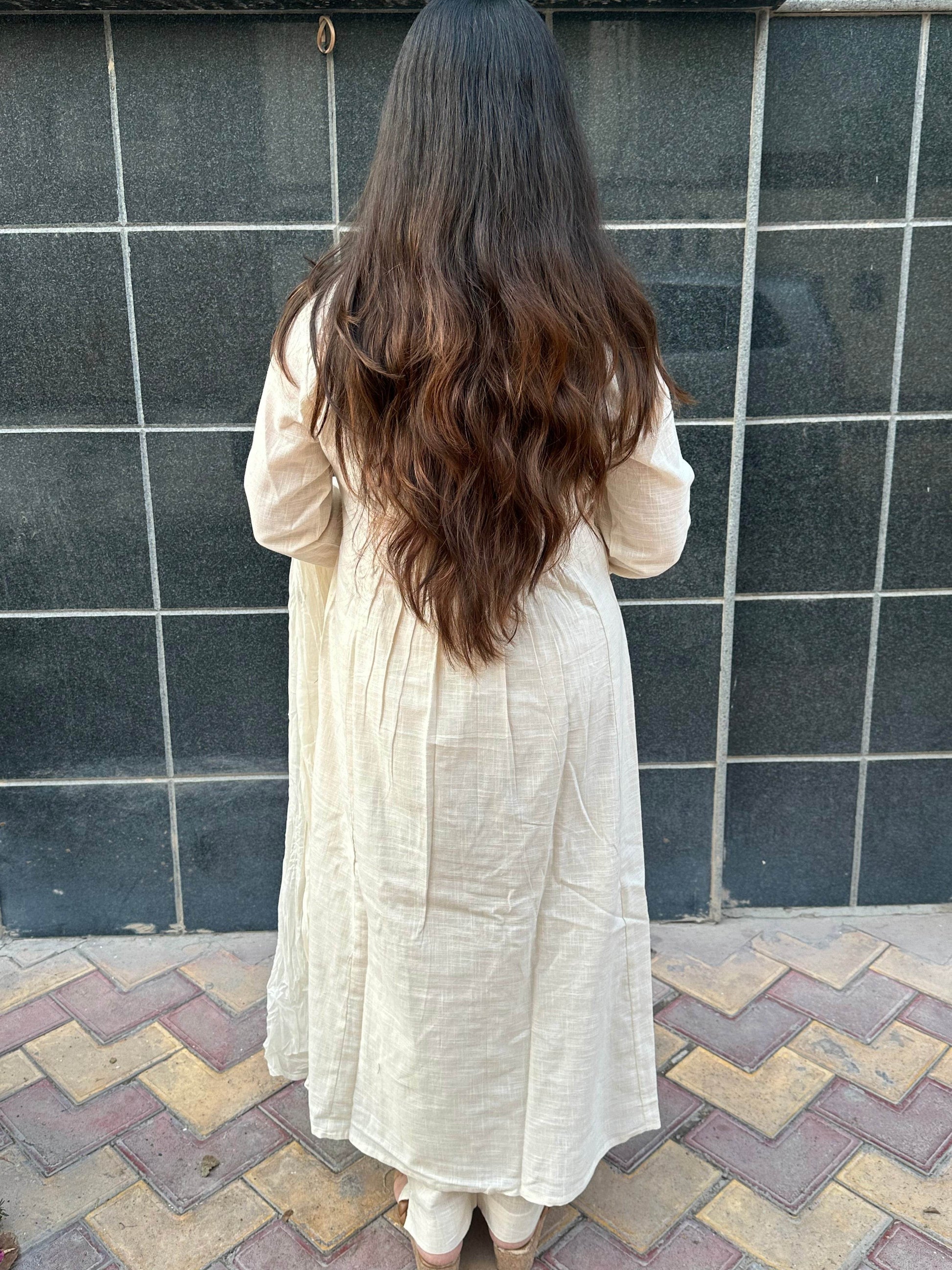 Thread Work Cotton Suit For Women - Vijay Laxmi