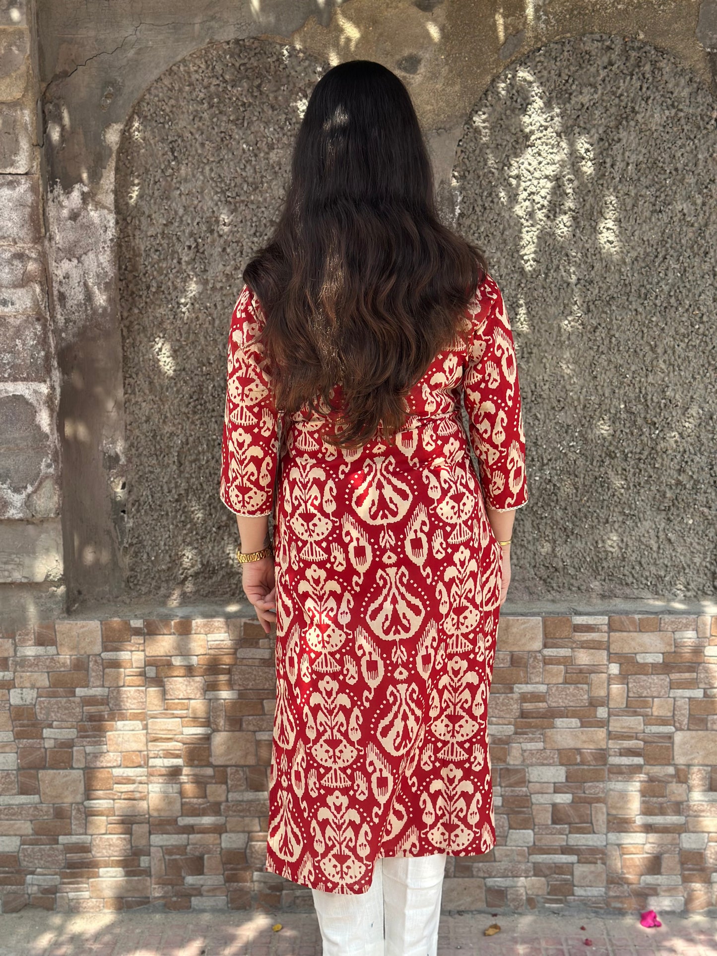 Airy Cotton Kurti Ikkat