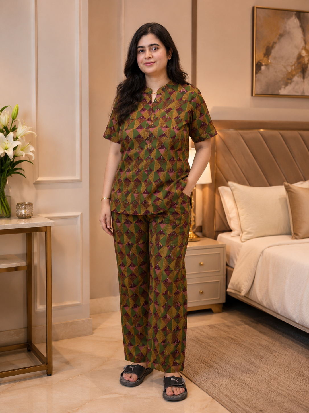 Noor Premium cotton night wear cord set