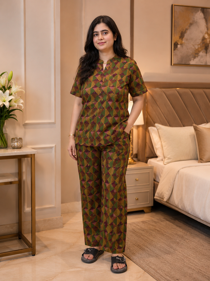 Noor Premium cotton night wear cord set