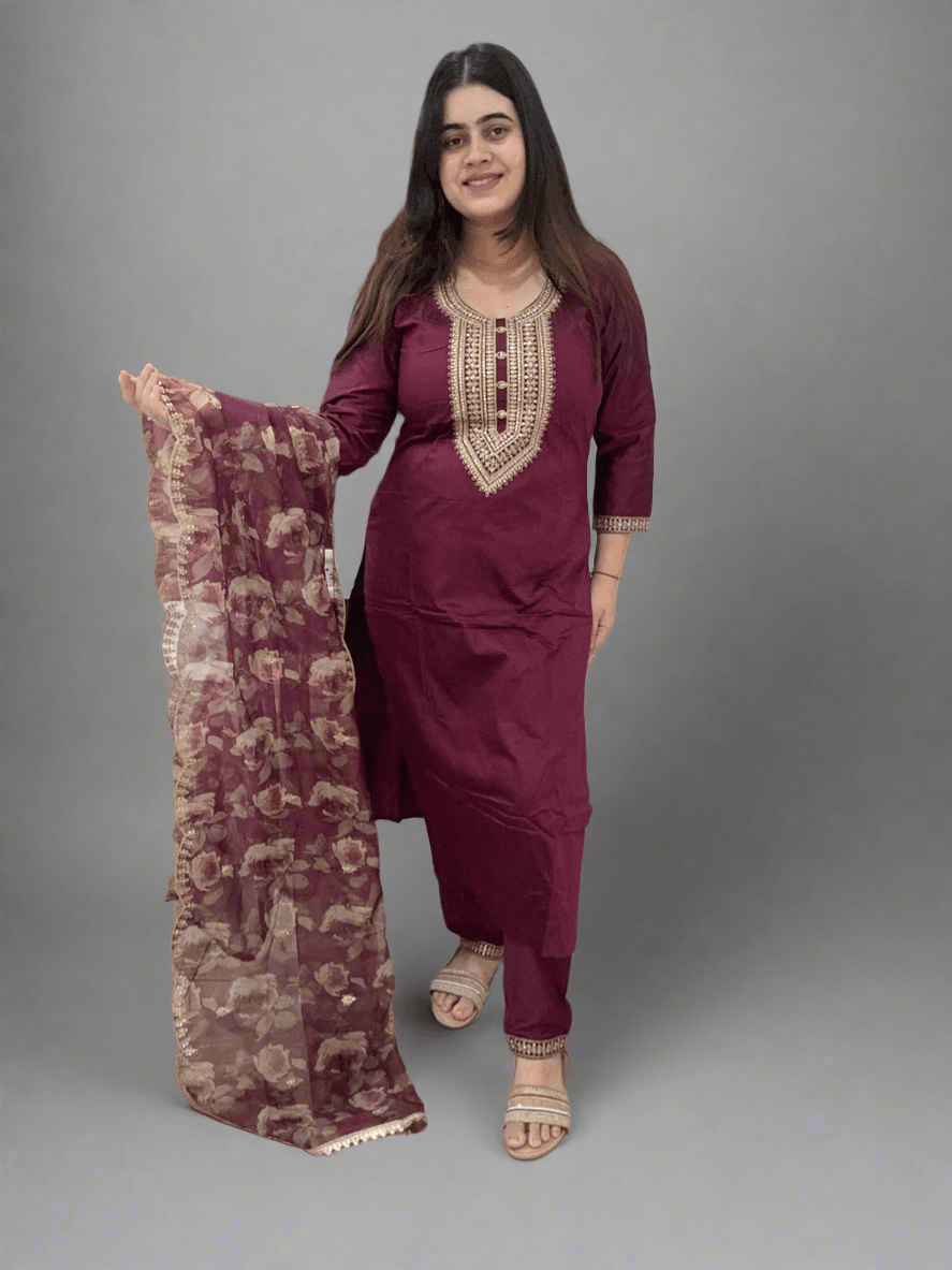 Silk Suit Set - Vijay Laxmi