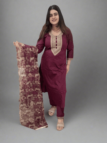 Silk Suit Set - Vijay Laxmi