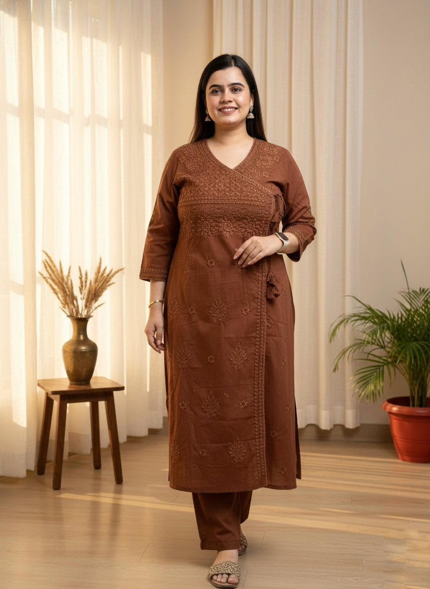 Cotton Chikankari kurta Set