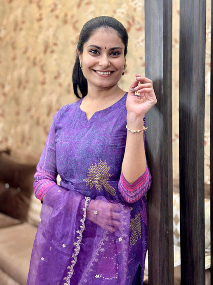 Soft Organza Suit For Women - Vijay Laxmi