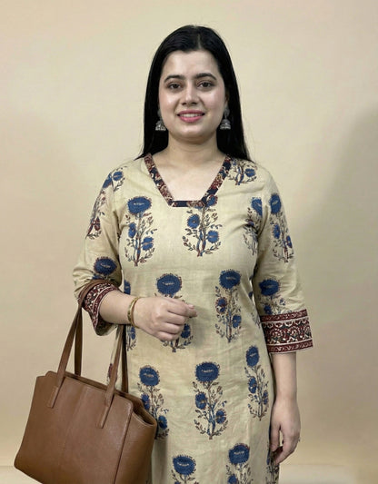 Airy Cotton Kurti for women blue