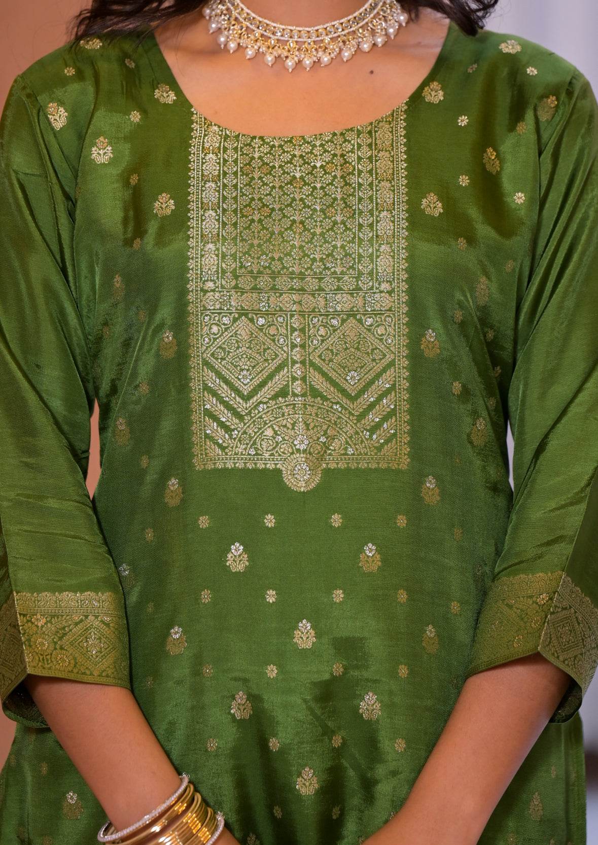 Banarasi Silk Suit Set for Women - Vijay Laxmi