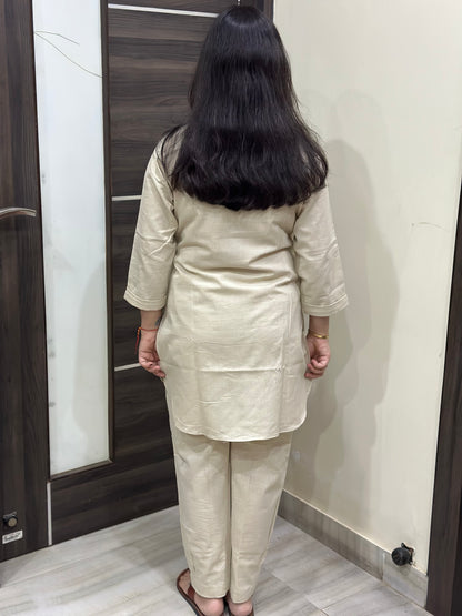 Zoya Off-White Co-ord Set
